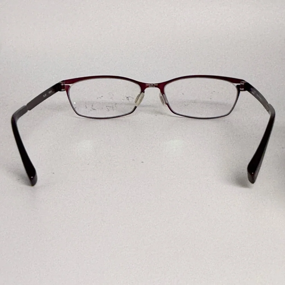 Cody Air Lana de Terzi Plum Eyeglasses Frames 53-16-140 Red Burgundy Rectangular